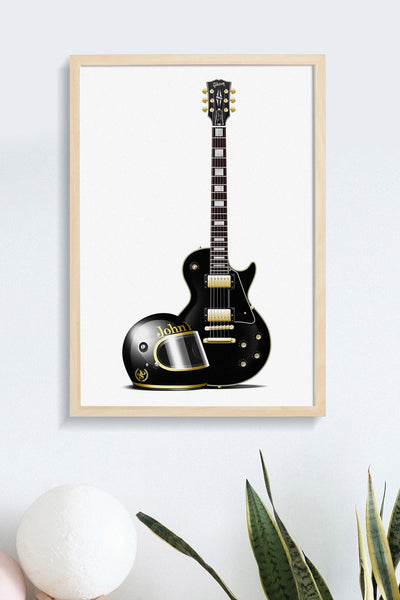 Gibson Les Paul Custom John Player Special Guitar Poster, Wall Decor, Guitar Print, Guitar Art