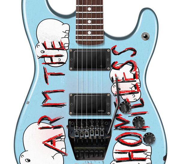 Tom Morello's Arm the Homeless Custom Guitar Poster, Wall Decor, Guitar Print, Guitar Art