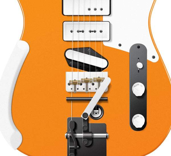 Jack White's Fender Three-Wheel-Motion Low Rider Telecaster Guitar Poster, Wall Decor, Guitar Print, Guitar Art