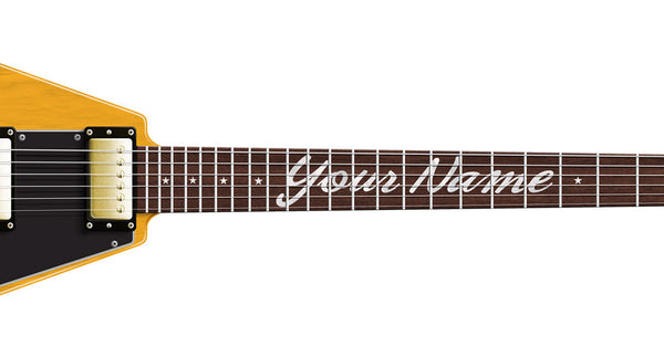 Gibson Flying V Antique Natural Guitar Poster Art Print. Personalized Gifts, Wall Decor, Guitar Print, Guitar Art