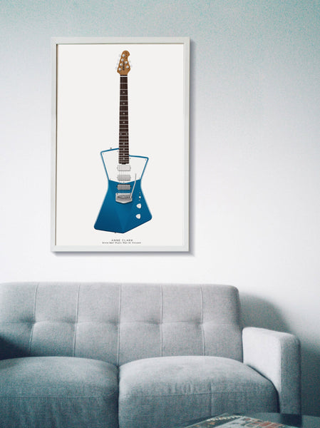 Annie Clark's Music Man St. Vincent Guitar Poster, Wall Decor, Guitar Print, Guitar Art