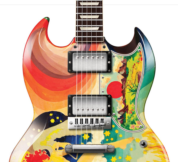 Eric Clapton's Gibson SG The Fool Sunshine of your Love Typography Guitar Poster, Wall Decor, Guitar Print, Guitar Arto