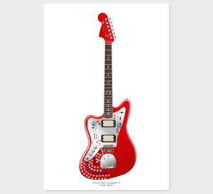 Courtney Barnett's Fender Jaguar Guitar Poster, Wall Decor, Guitar Print, Guitar Art