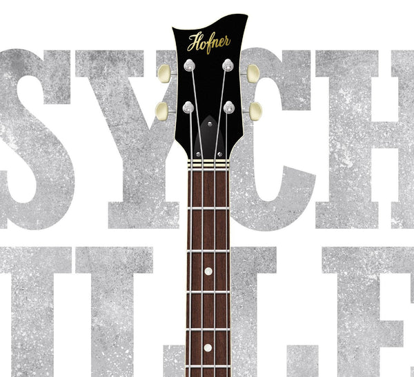 Tina Weymouth's Hofner 500/2 Club Bass Psycho Killer Typography Guitar Poster, Wall Decor, Guitar Print, Guitar Art