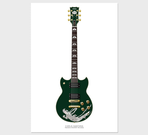 Carlo Santana's Yamaha SG2000 Devadip Guitar Poster, Guitar Print, Guitar Art, Wall Decor