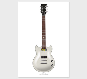 Phil X's Yamaha SG1802PX Guitar Poster, Guitar Print, Guitar Art, Wall Decor