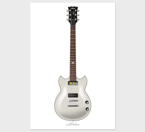 Phil X's Yamaha SG1802PX Guitar Poster, Guitar Print, Guitar Art, Wall Decor