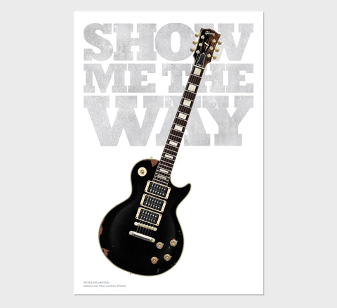 Peter Frampton's Gibson Les Paul Custom Phenix Show Me The Way Guitar Poster, Wall Decor, Guitar Print, Guitar Art