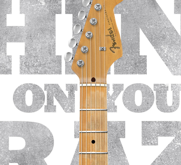 David Gilmour's Fender Stratocaster the Black Strat Shine On You Crazy Diamond Guitar Poster, Wall Decor, Guitar Print, Guitar Art