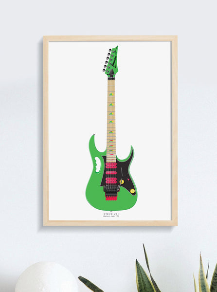 Steve Vai's Ibanez Jem 777 Guitar Poster, Guitar Print, Guitar Art, Wall Decor