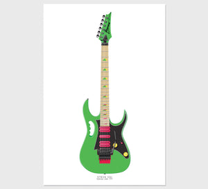 Steve Vai's Ibanez Jem 777 Guitar Poster, Guitar Print, Guitar Art, Wall Decor