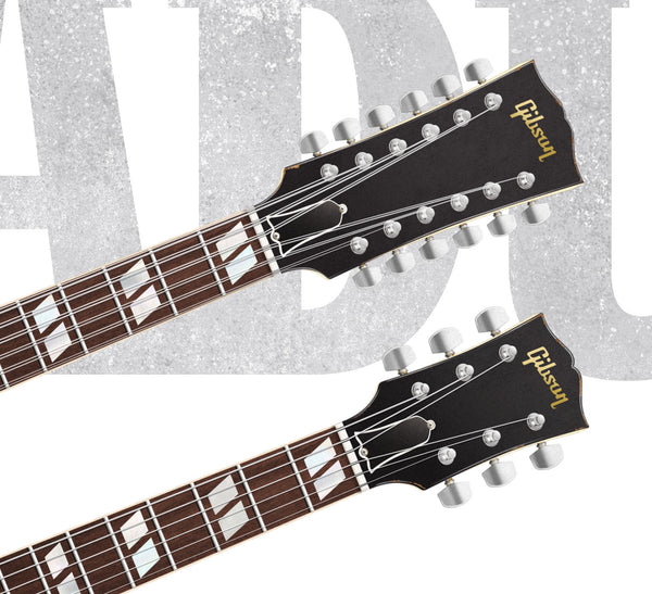 Alex Lifeson's Gibson EDS-1275 Guitar Poster, Wall Decor, Guitar Print, Guitar Art